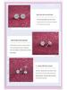Snowflake Moissanite Sterling Silver Hypoallergenic Stud Earrings - 1 Carat