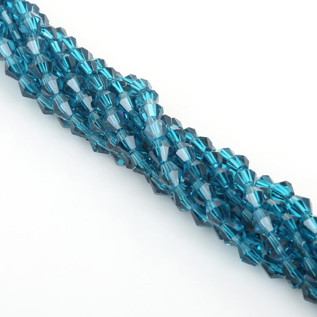 6mm DIY Colored Glass Crystal Pointed Beads for Jewelry and Phone Chain Accessories