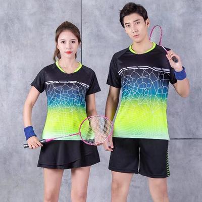 Men Women Kids Quick-Dry Breathable Badminton Shirt Set Sportswear Training Competition Uniform