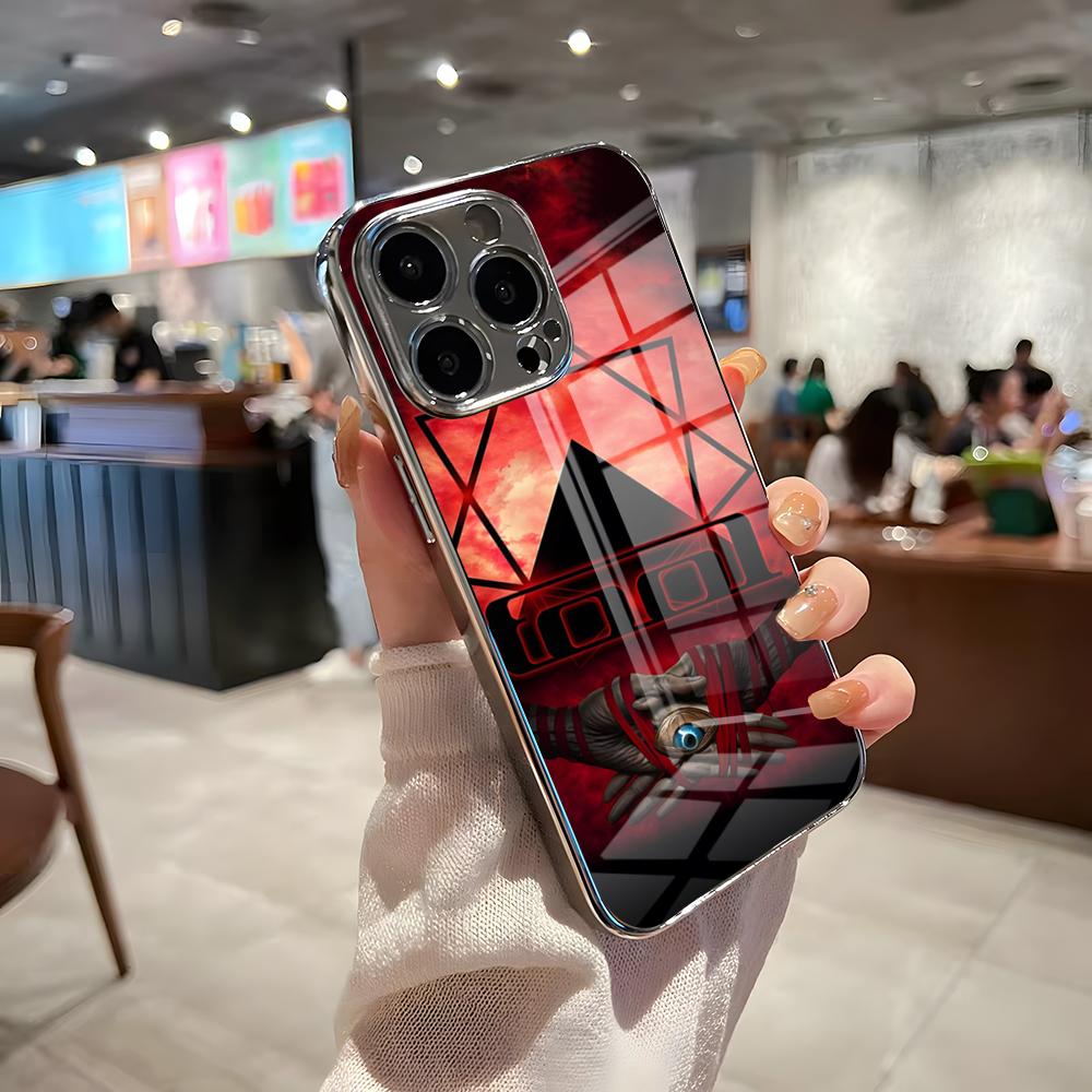 T-TOOL Rock Band Phone Case For IPhone 17 Pro Max 15 Pro 16 14 Plus 12 13 Mini 11 Pro Shockproof Electroplated Glass Cover