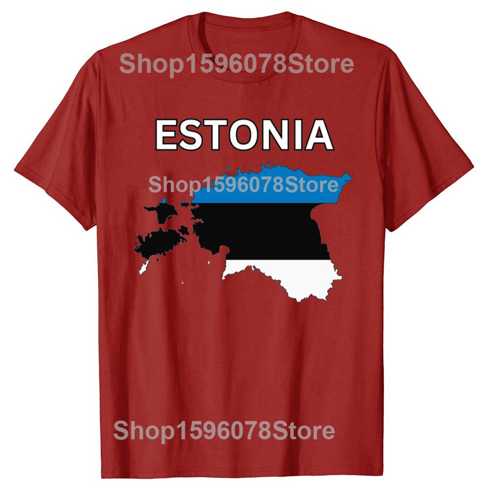 Funny Estonia flag map Graphic Tshirts Men Womens Fashion Casual Tshirt 100 Cotton Loose Oversized Estonian T Shirt S