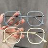Women's Style Fashion Myopia Glasses Trendy Retro Blue Light Blocking Glasses for Ladies Men Square Clear Near Sight Eyeglasses