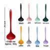 Silicone Cooking Utensil Set: Oil Brush, Scraper, Basting Brush, Ladle, Spatula, Tongs, Cream Spatula (Mini Set, One-Piece Design)