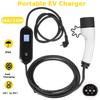 110V/220V Car Portable EV Charger LCD Fourth Gear Charging Cable 16A FCC UL EU Plug for Electric Vehicle