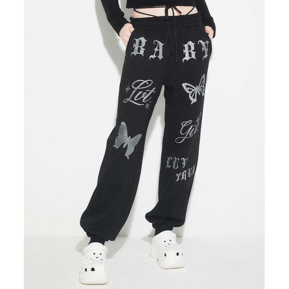 

LUV IS TRUE OW GLITTER JOGGERBLACK