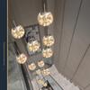 Modern Spiral Chandelier Living Room Villa Loft  Dining Room Kitchen Chandelier Ball Stair Pendant