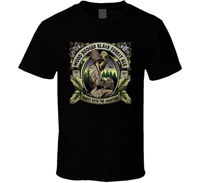 

Wood Booger Black Forest Ale Sasquatch Funny cool Forest T Shirt Tee Gift New 2XL
