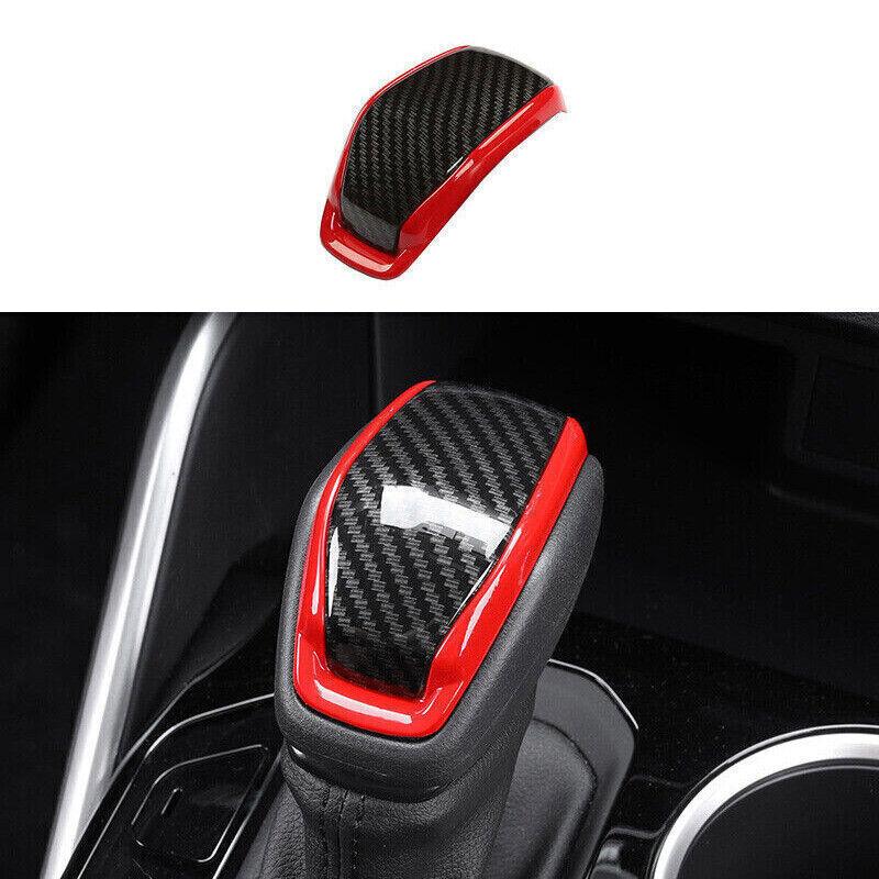 For Toyota Highlander -23 Gear Shift Knob Red/Carbon Fiber Cover Head Trim