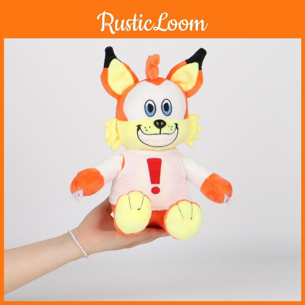 Plush Fox Bubsy Toy Animal Stuffed Doll Cartoon Kids Bedroom Gift Decoration