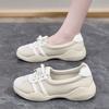 Shallow Mouth Casual Moral Training Shoes Women's Autumn 2025 New Soft-soled Shock-absorbing Sports Shoes Lace-up Versatile White Shoes