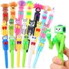 20 Stylos Drôles, Mines 1,0 mm Stylos à Bille Dessin Animé Balle de Boxe pour Tous les Âges, Stylo Cool avec Son de Bouton Net, Stylo de Boxe Confrontation de Personnages Amusante