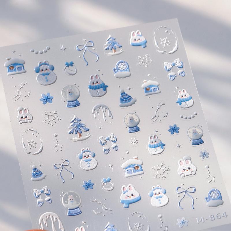 

Матовые наклейки для ногтей TENSOR M-864 Серия «Желейный гель и горячее тиснение» - Самоклеящиеся