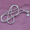 1pc Gorgeous Silvery Twisted Rope Chain Necklace, Long Sweater Chain For DIY Pendant Necklace