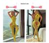 Cross-Border Sexy Criss-Cross Halter Open Crotch Fishnet Bodystocking with Stockings