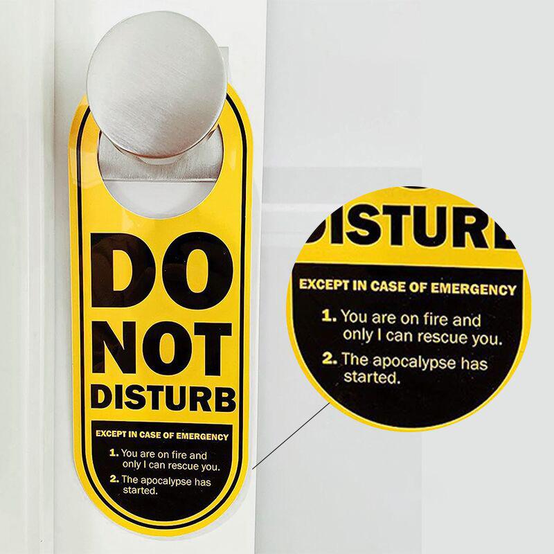 1PC Door Hanger Sign Please Knock Hanging Sign Double Sided Meeting Room Door Hanger Tags