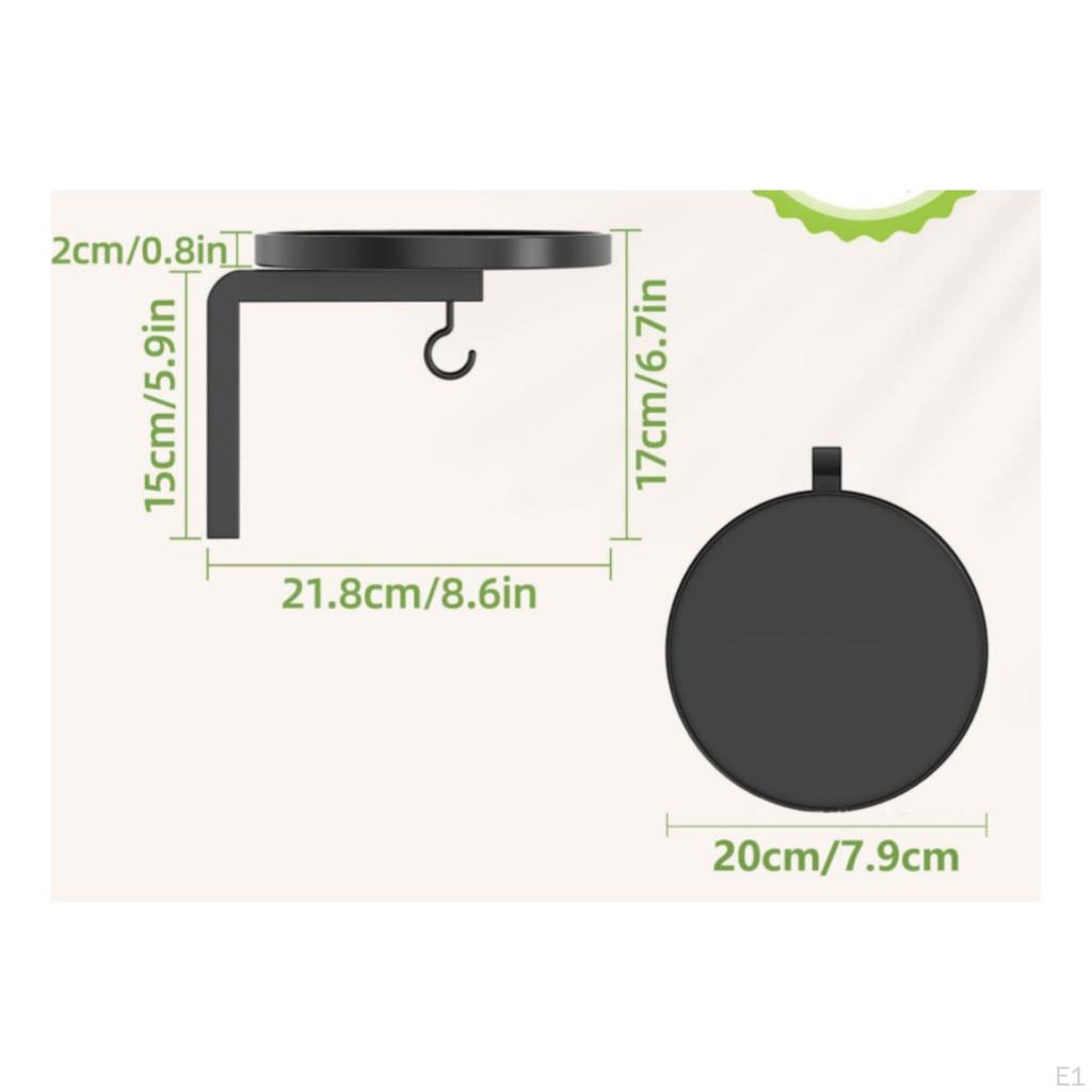 2 Pieces WallAttached Bird Bath Multi Functional Avian Hanger Easy To Clean Outdoor Decor for