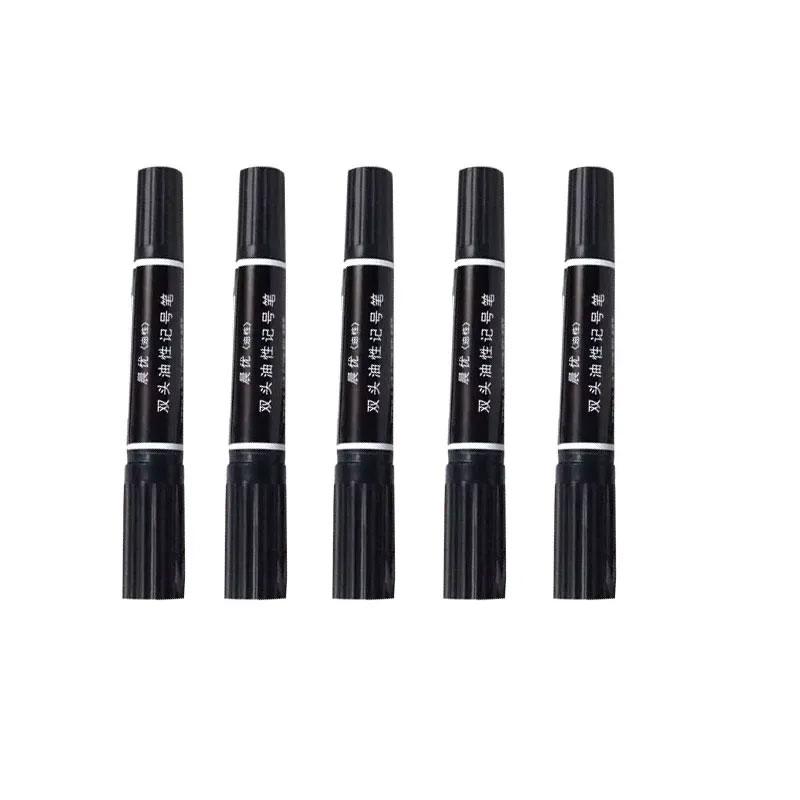

Thick-tipped Marker Pen in Black Blue Red with No Color Fading At Both Ends Waterproof Double-tipped Oil-based Large-tipped Pen