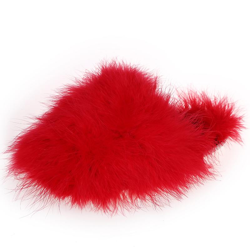 Fashion Women Luxury Fur Slippers 2025 New Lightweight Flat Half Slippers Outdoor Baotou Shoes Women Fashion Round Toe Fur Slides Woman