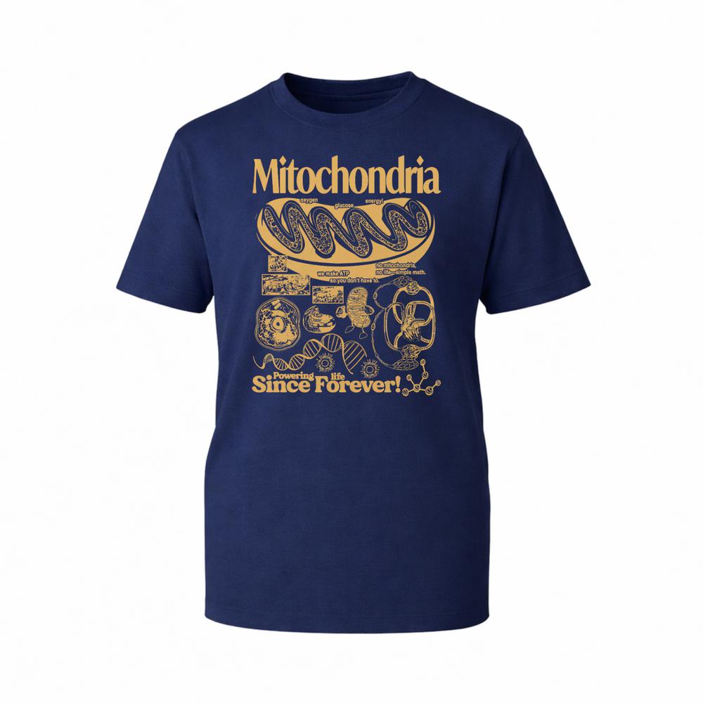 Mitochondria Vintage TShirt Science Biology Powerhouse Cell Graphic Unisex Tee S
