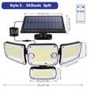 Outdoor Solar Lights 224/342LEDS Dual induction Solar Motion Sensor Lights Solar Wall Lamp With 3 Modes Waterproof Flood Lights