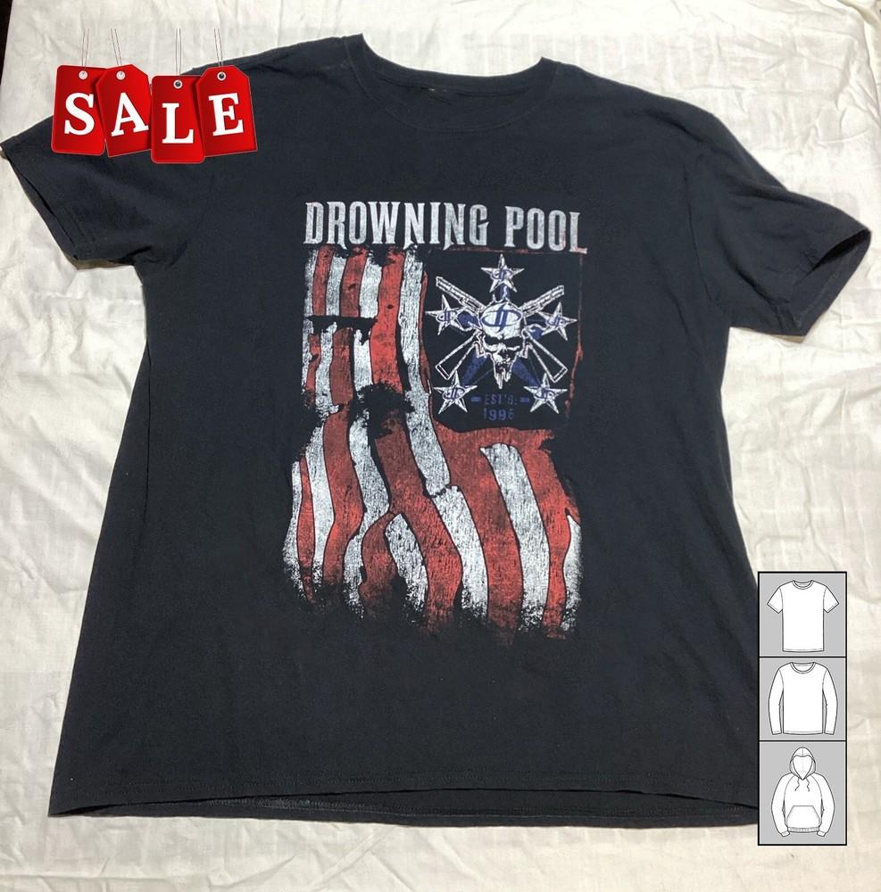 

New Drowning Pool We The People American Flag Logo Cotton Men All Size TH571 Unisex T-Shirt XXXXL