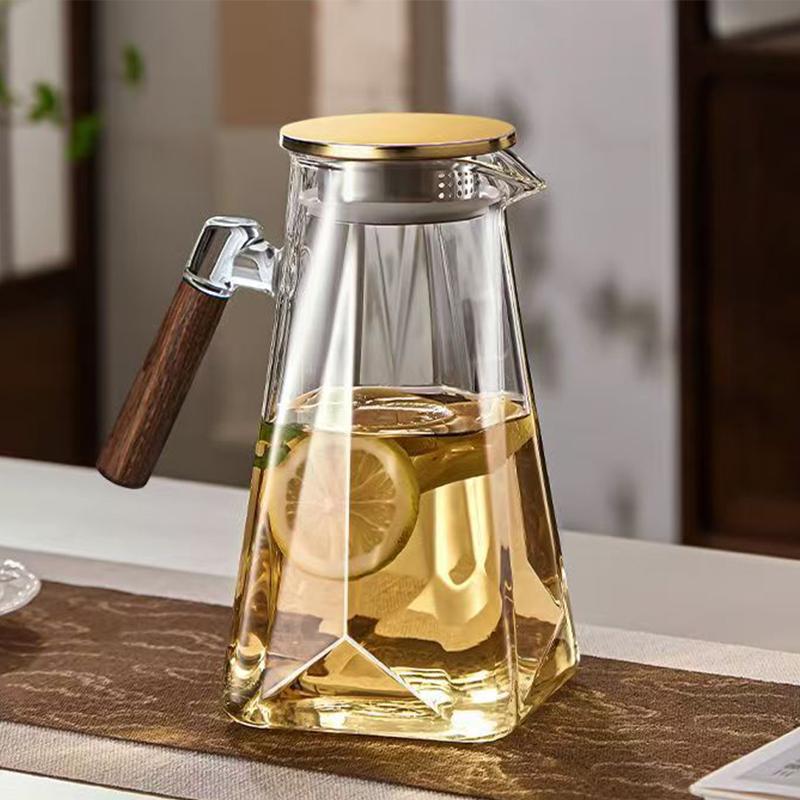 1800ml Cold Water Pot Household Large Capacity High Temperature Resistant Glass Cold Kettle Thickened Cold Water Pot Water Cup