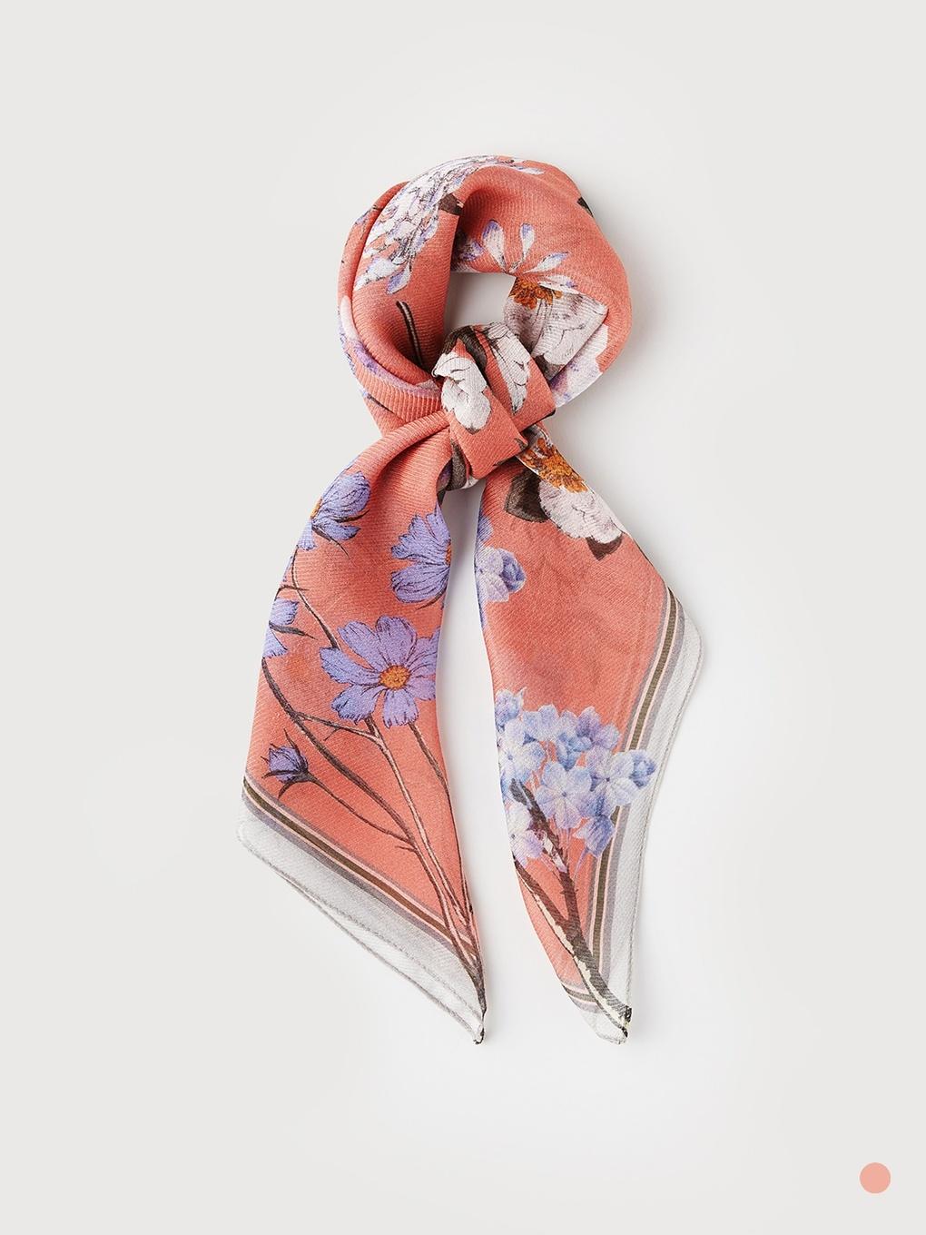 

Flower Square Scarf_VYCXF4Z7211 pink