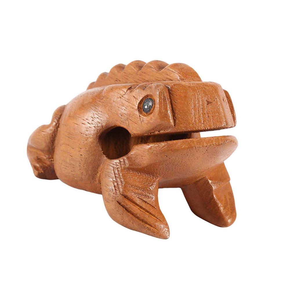 Wooden Wood Frog Percussion Instrument Yeliow Frog Sound Making Ornament Personal Collection