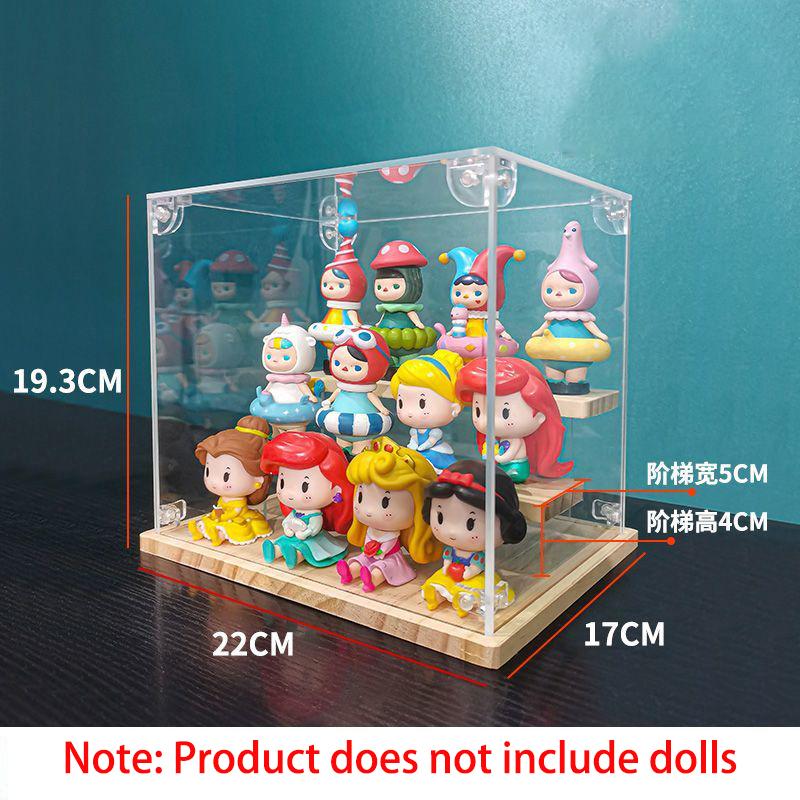 Прозрачный акриловый витринный кейс с подставкой, пылезащитный демонстрационный бокс-витрина для коллекционных предметов, памятных вещей, фигурок