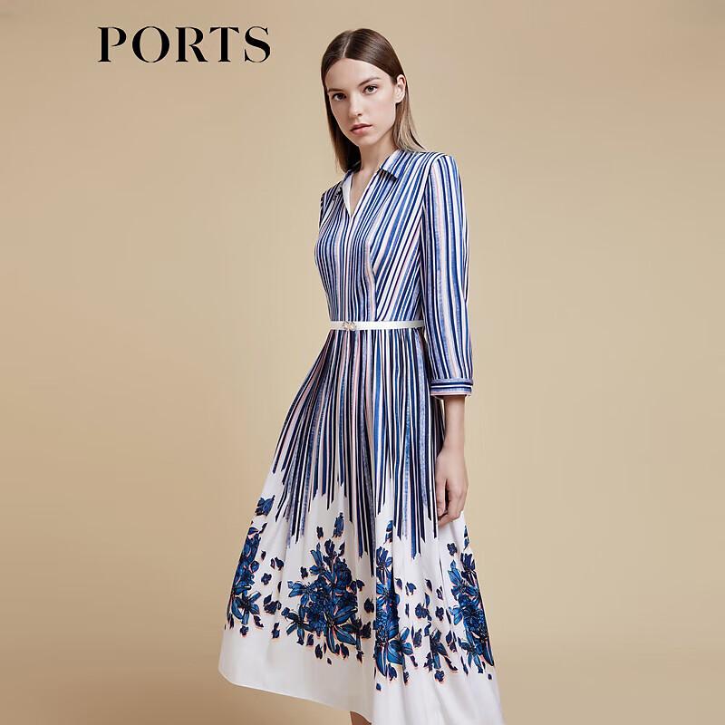 

PORTS Women s Printed Silk Blend V-Neck Midi Dress 4