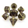 7Pcs Various Shapes Dices Different Number of Face Educational Toy Digital Number Alloy Dices Set For Party Family Game