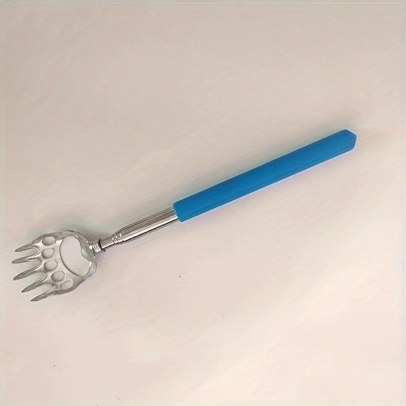 

1 шт. Телескопический массажер-чесалка «Медвежья лапа», Чесалка для спины, Телескопический массажер-чесалка синий