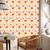 Wallpaper Flowers Cream and Coral for Living Room and Bedroom 50x1000
