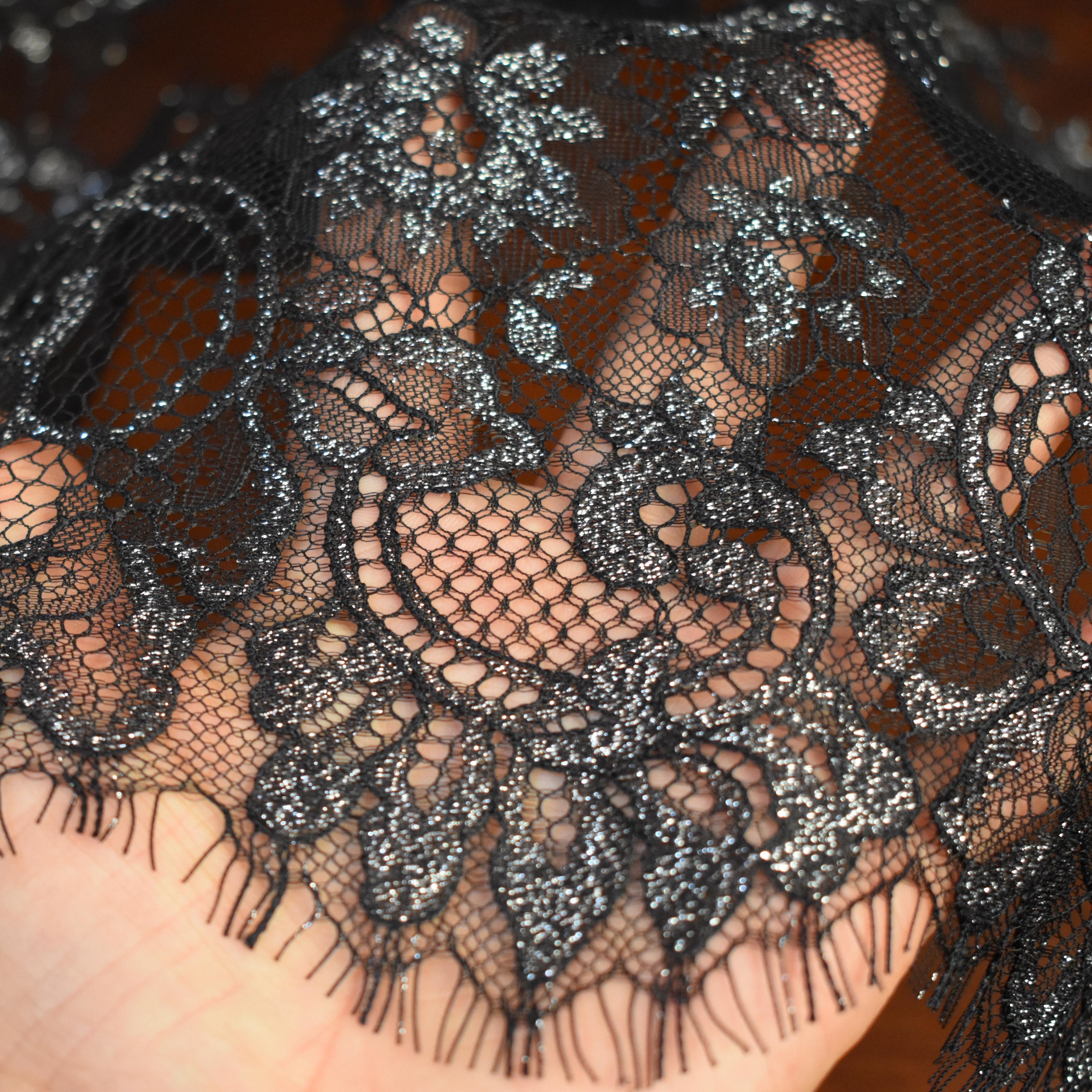 

3 метра кружевная ткань для ресниц, жесткая текстура свитера, французская кружевная ткань для ресниц, ткань для свадебного платья, кружевная отделка из белого золота