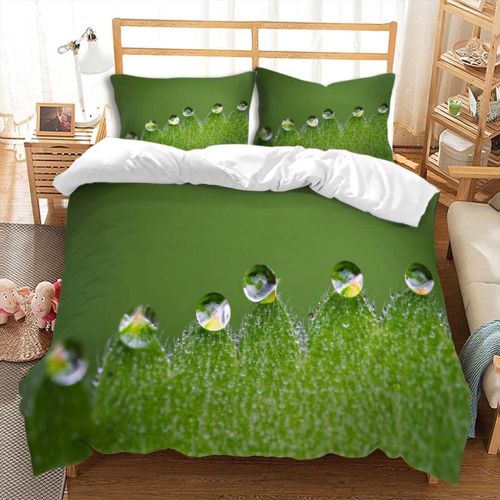 3D Printed Elephant Duvet Cover Queen King Size Elephant Snow Mountain Pattern Bedding Natural Green Grassland 3 Piece Set