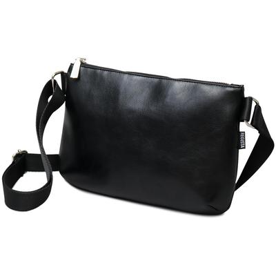 Cowhide Leather Popular Large Shoulder 7010 Black [Regista] Sacoche, Bag, Leather, Crossbody, Horizontal,