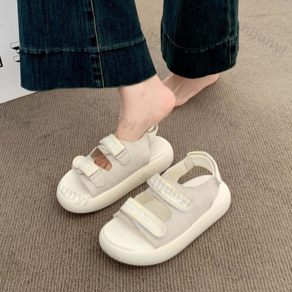 Fashion 2025 Summer Fashion Trend Casual Thick Sole Sandals Women's Back Strap Hollow Breathable Comdortable Soft Soled Beach Cool Shoes