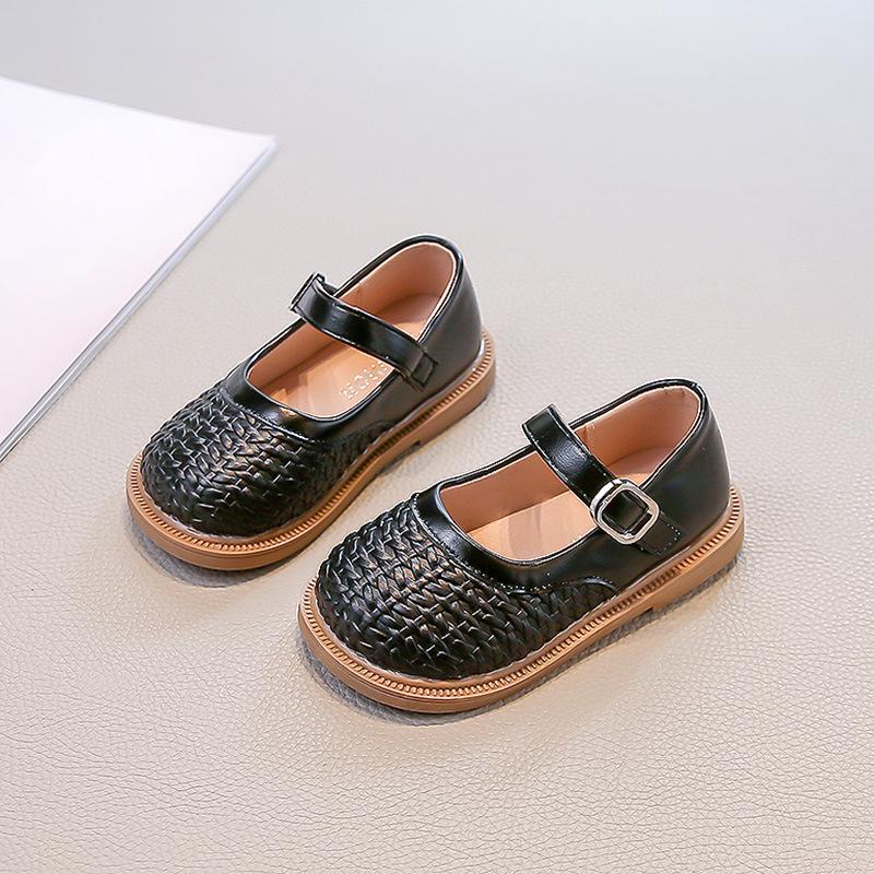 Girls' 2026 Spring Soft-Soled Leather Princess Loafers