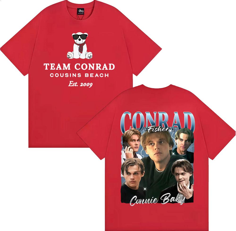 Team Conrad Cousins Beach T-shirt Conrad Fisher Movie Classic T Shirts Unisex Women Clothing Fashion 100% Cotton T Shirt Streetwear S