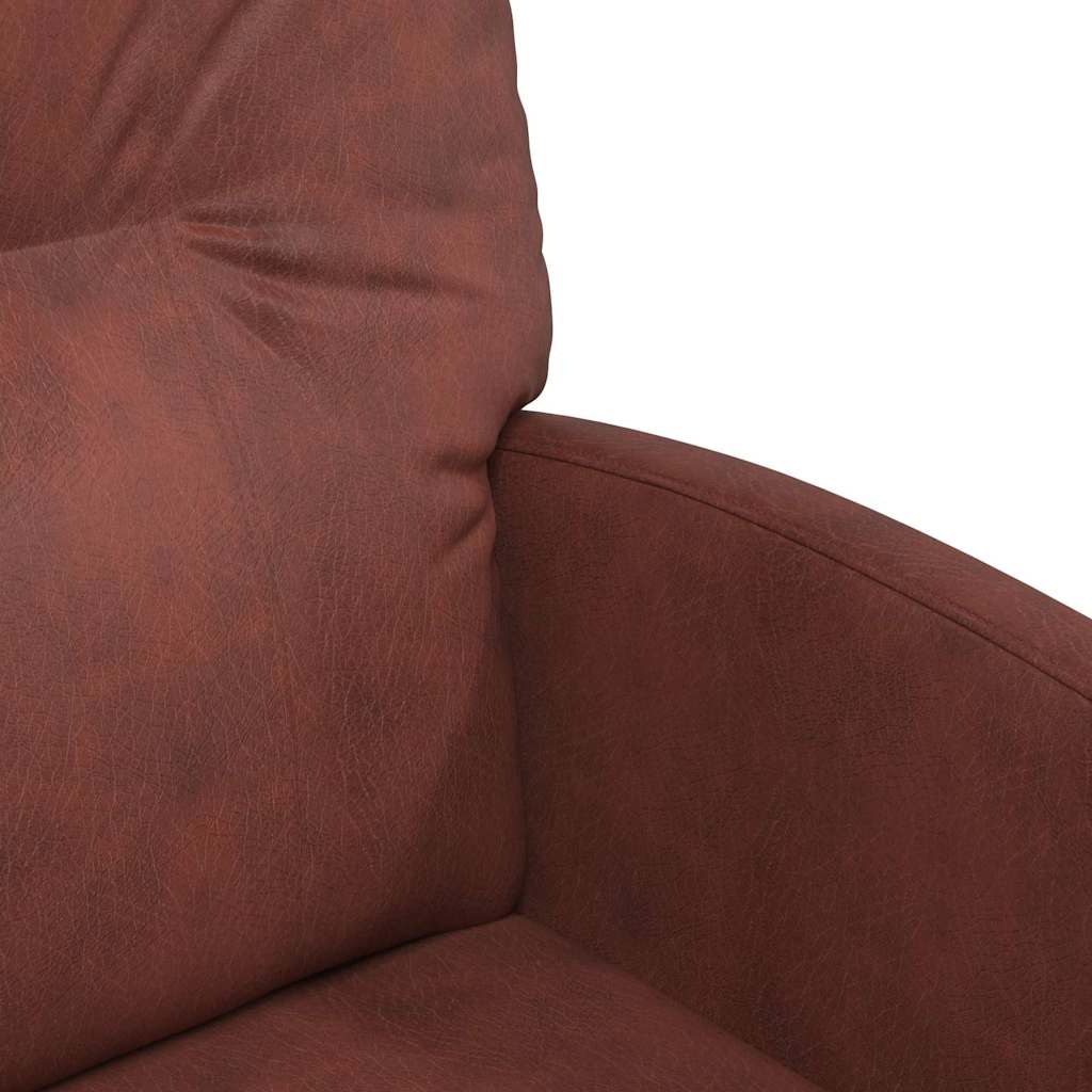Dining Chairs with Casters 2 pcs Glossy Brown Faux Leather