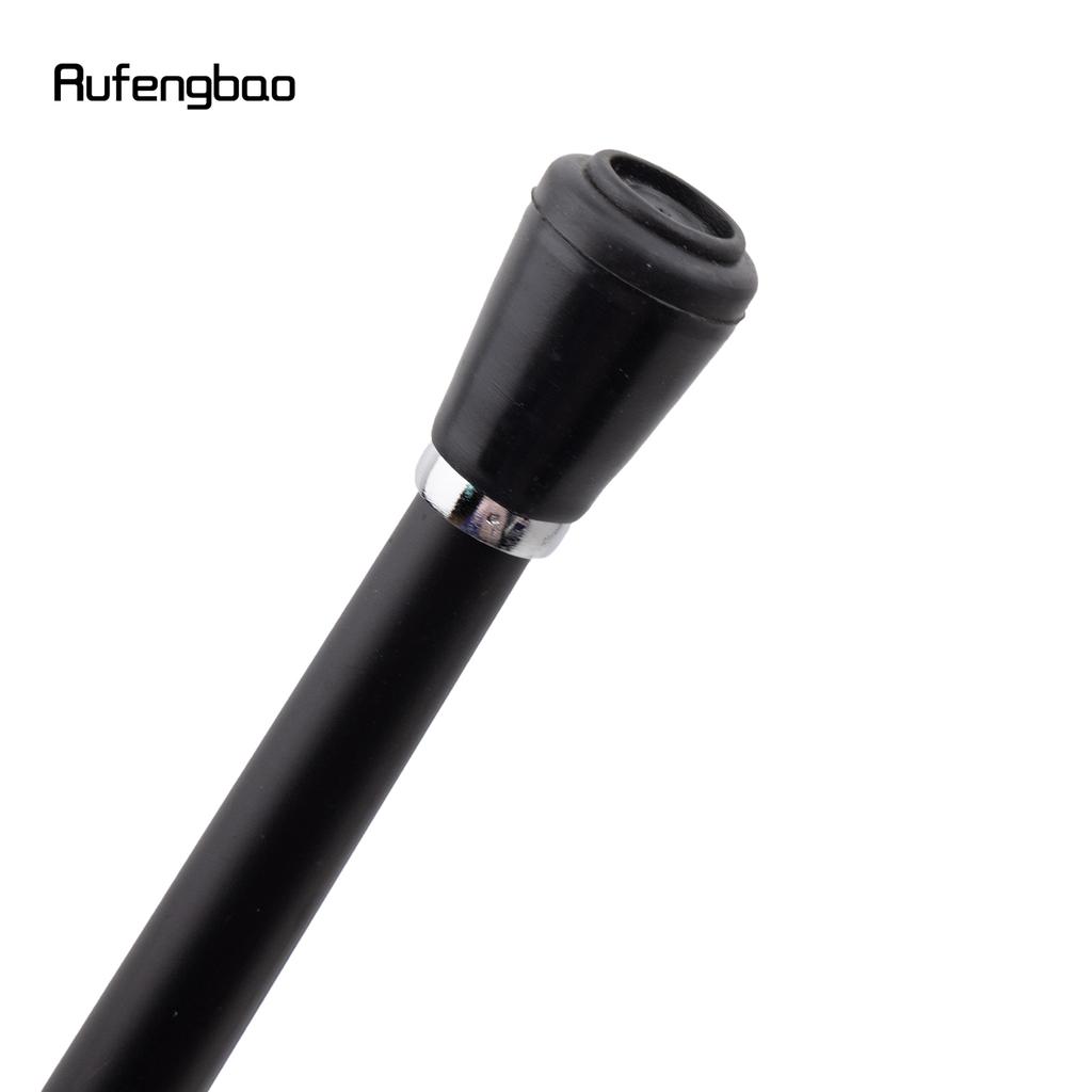 Black Leather Red Dot Silver Walking Cane Fashion Decorative Walking Stick Gentleman Elegant Cosplay Cane Crosier 92cm