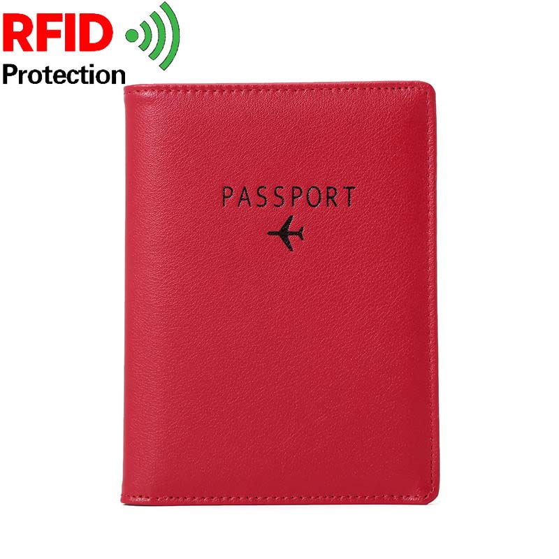 Good Quality Shielding Rfid NFC Passport Wallet Protect Credit Card Holders Multi-function Unisex Leather Travel Passport Covers