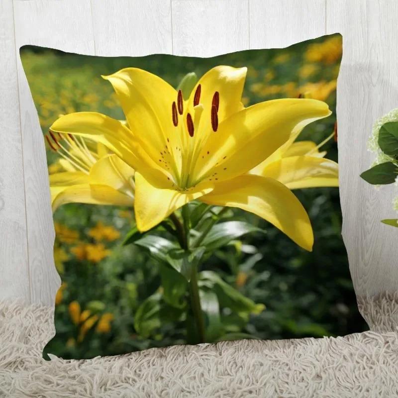 Home Decor Floral Printed Throw Pillow Cover Living Room Sofa Cushion Cover Bedroom Room Decorative Pillow Cover 45x45cm