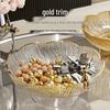Ruhan Light Luxury Gold-Rimmed Drainable Fruit Plate