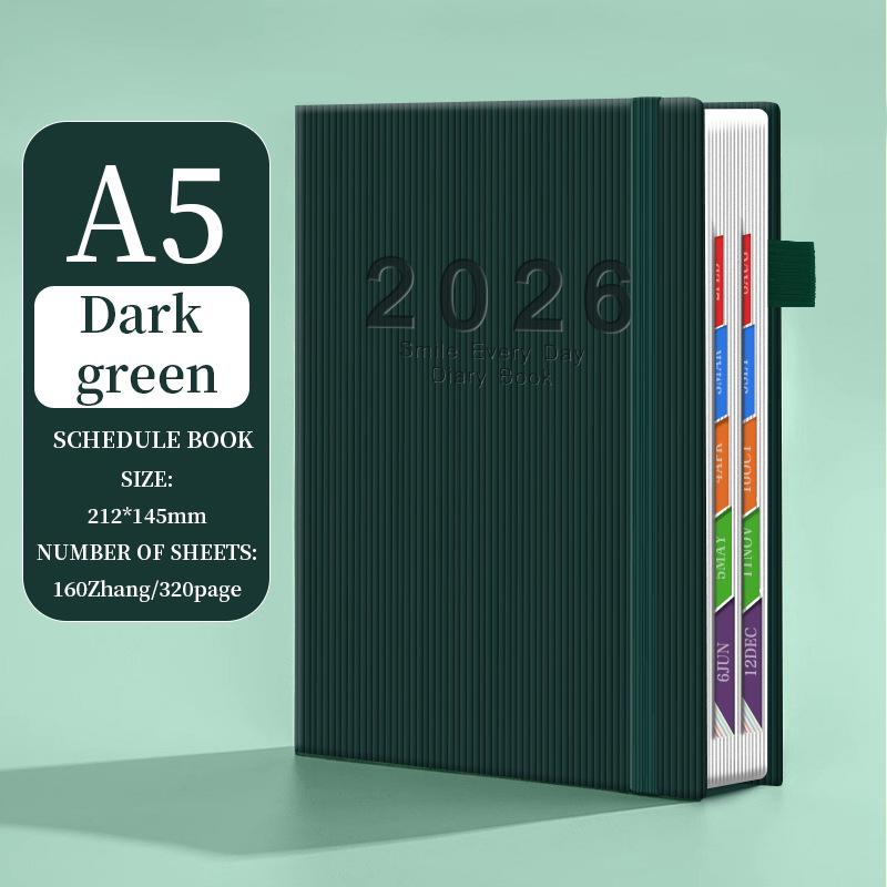 2026 Agenda Efficiency Planner: New Model Manual Binding, Ribbon Souvenir, Stationery Schedule Book for Efficient Office Use