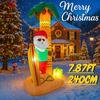 7.87FT Christmas Inflatable Toys LED Santa Tropical Beach Palm Tree Supplies Home Ornaments Holiday Gift Xmas Yard Decorations