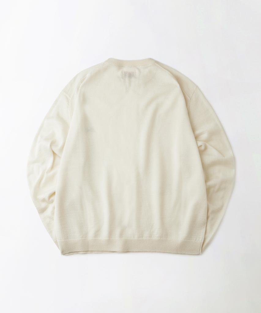 OUTSTANDING Mighty Tiger Wool Crew Neck Knit_Ivory