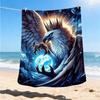 1pc Eagle, Fantasy Art Throw Blanket Polyester Fiber, Lightweight Flannel, Soft & Warm, All Season Use for Outdoor, Camping Digital Print