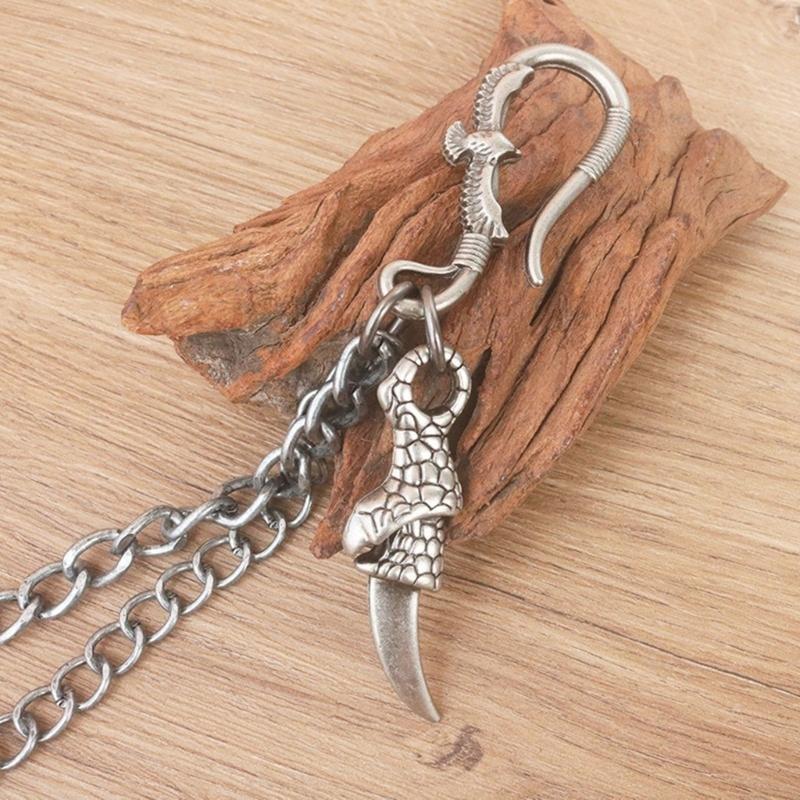 Retro Designs Hawks Claw Pants Chain With Double Layer Sturdy Alloy Chains for Unique Fashion Statements Pieces