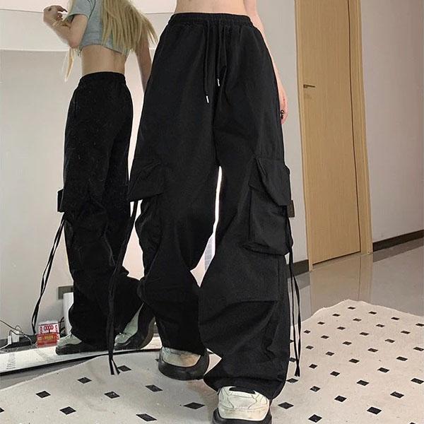 

Женские свободные брюки Dopamine большого размера на весну и осень, тонкие дышащие рабочие брюки с эластичной резинкой на талии S